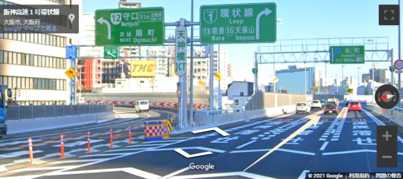 友ヶ島への車での行き方 阪神高速 1号環状線